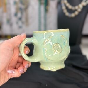 Handcrafted Green Ceramic Mug